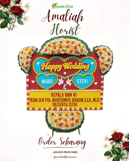 Papan Bunga Pernikahan Senden